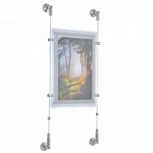 Upogljiv element za pritrditev jeklene vrvi CF8-01-CP - primer uporabe.