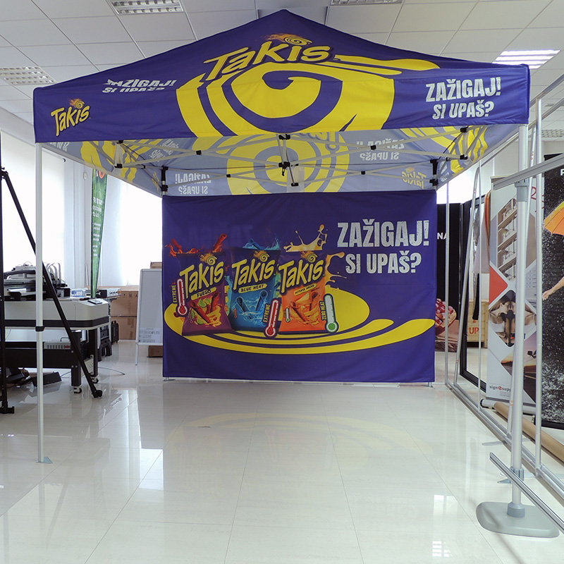 MH Promocijski šotor 3x3m - primer grafike