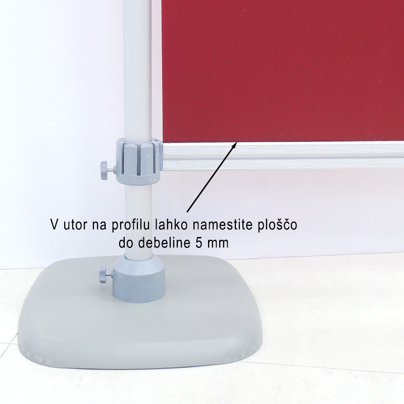 Modularna stena - MH Quick display (možnost pritrditve plošče v horizontalno palico in zaključnim elementom)