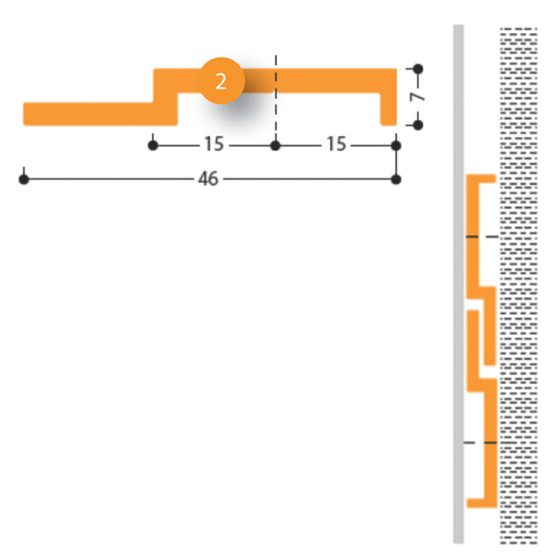 Montažni sistemi - Montažni profil eloksiran (130297) - dimenzije