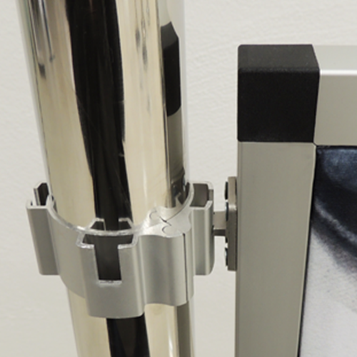 SquareFix - z dodatnim elementom (LR0010720) za pritrditev panoja na stebriček