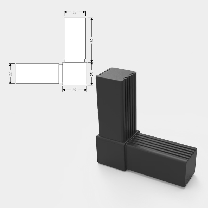 SquareFix elementi - Dvostrani element 90° (167220)
