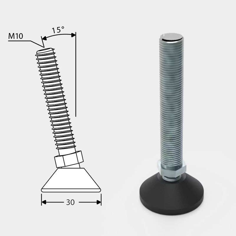 SquareFix elementi - Noga z vijakom M10 x 65 (167272)
