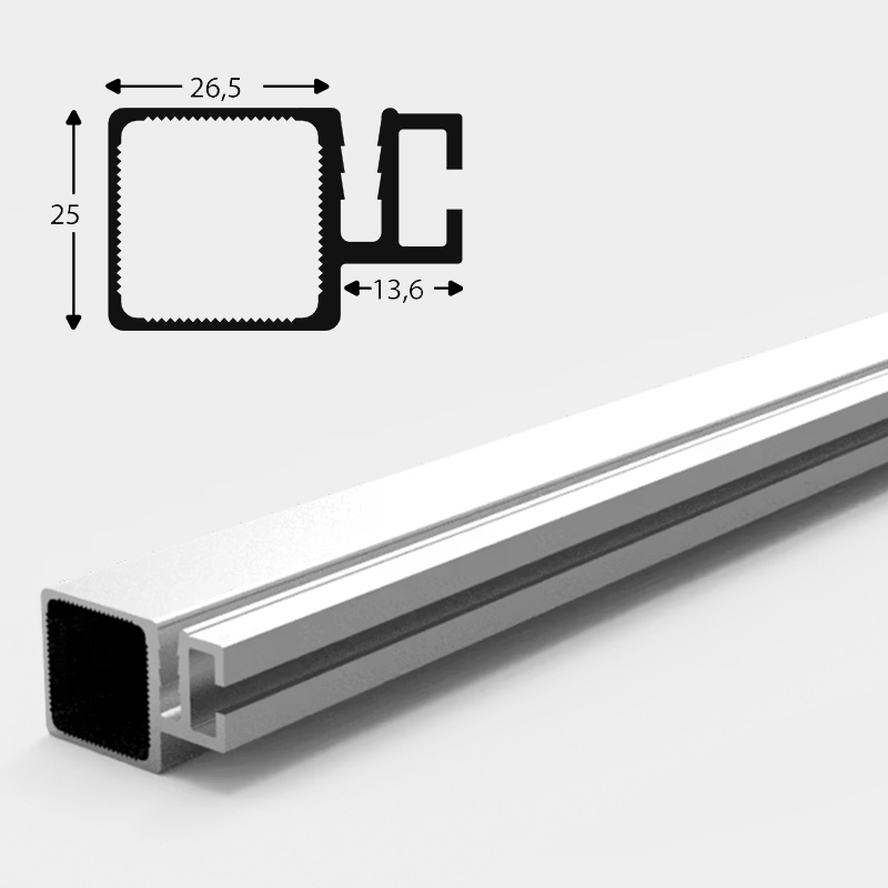 SquareFix profili - z utorom za tekstil (167015/16036)