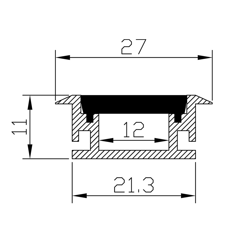 Alu LED profili BAPL048 - dimenzije