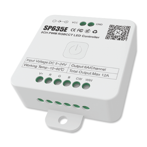 JL27-CT5 LED kontroler RGB+CCT 12-24V, en izhod