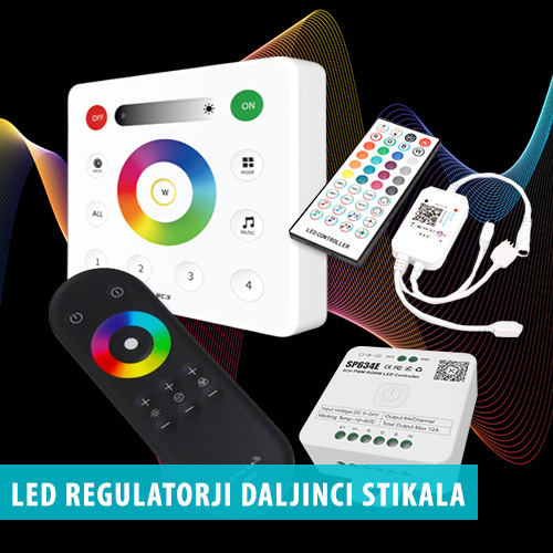 LED regulatorji, daljinci, stikala