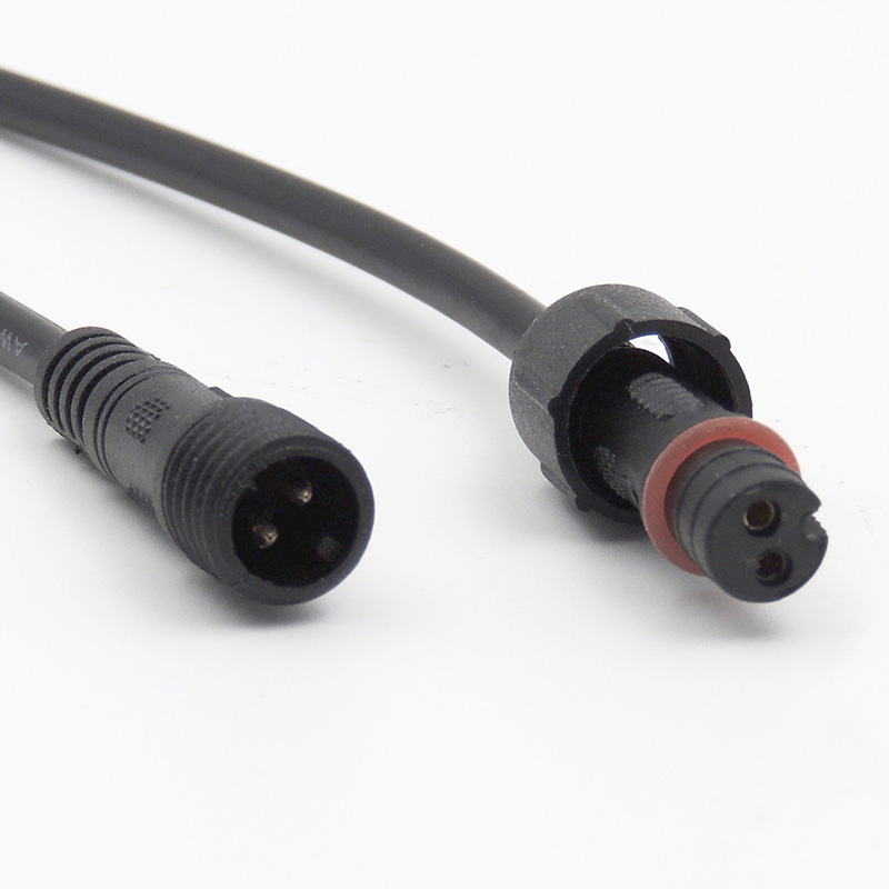 Konektor 2-pin 20cm 22 AWG IP67 M+Ž - tesnilo na konektorju