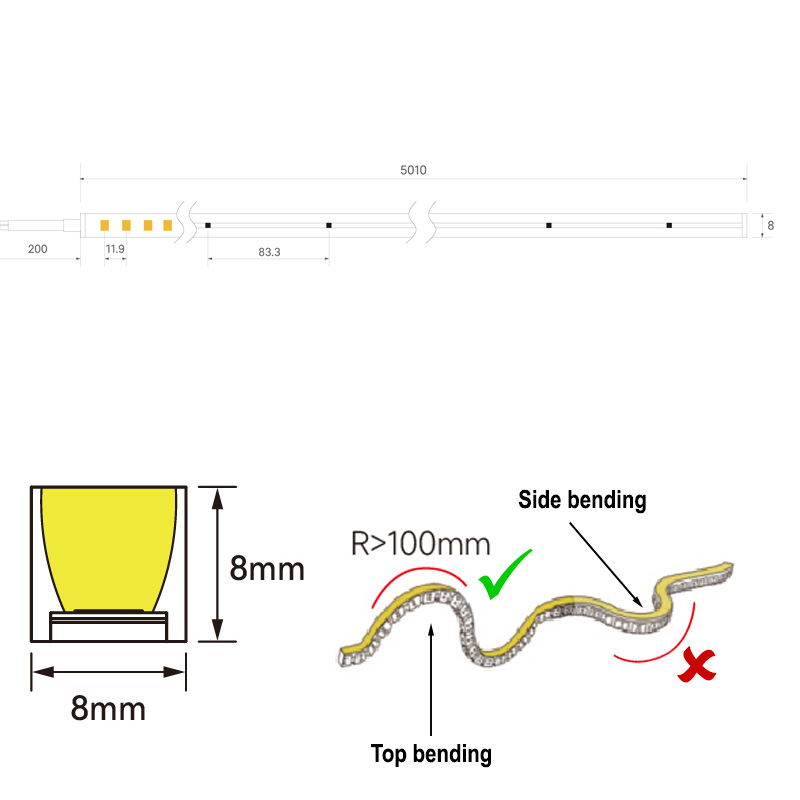 MN-0808 Wall washer WP-84 - dimenzije