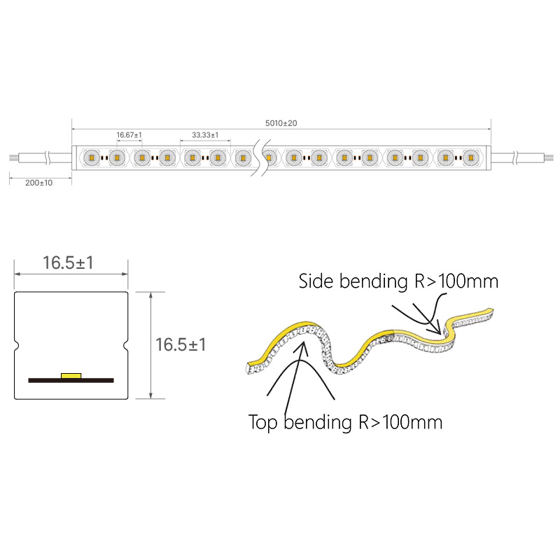 MN-1616 Wall washer WP-60 - dimenzije