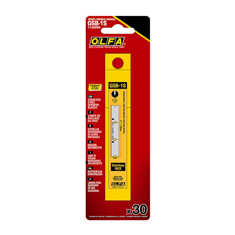 Strgala - Dodatna rezila za strgalo Olfa Multi-Grip 300-GSR-1 iz nerjavečega jekla