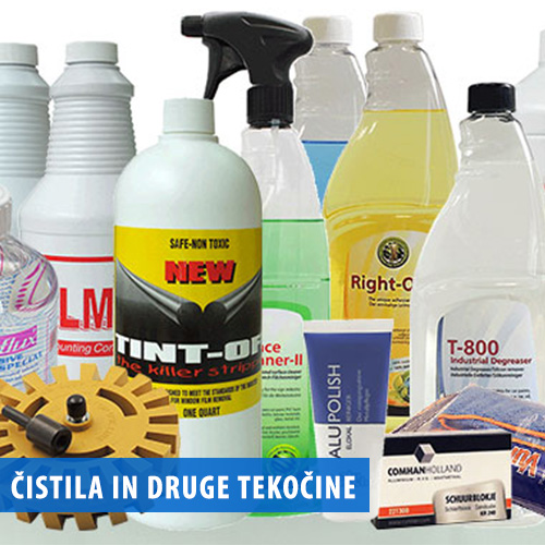 Čistila in druge tekočine